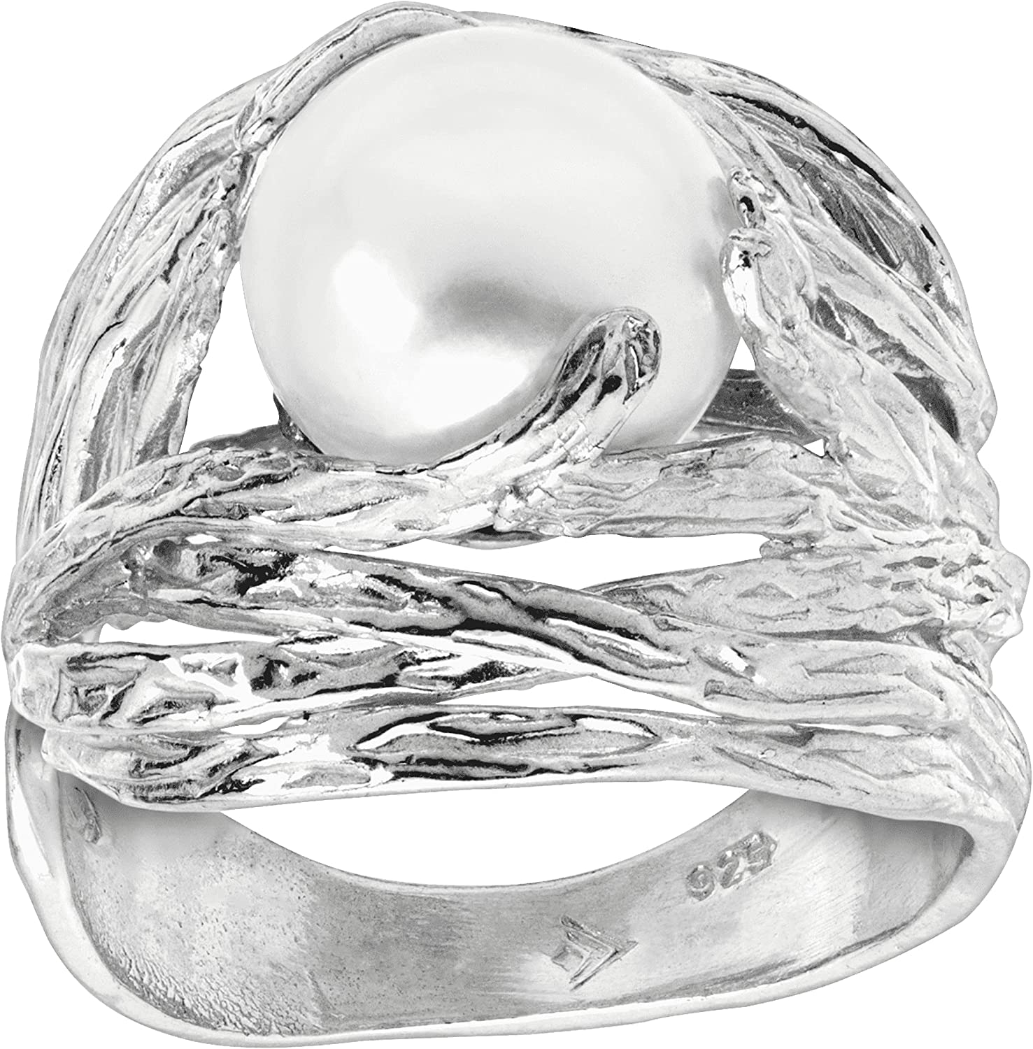 230816065129746_1 Silpada 'Nested Cultured Pearl' 9.5-10 mm Freshwater Cultured Pearl Ring in Sterling Silver - Image 1